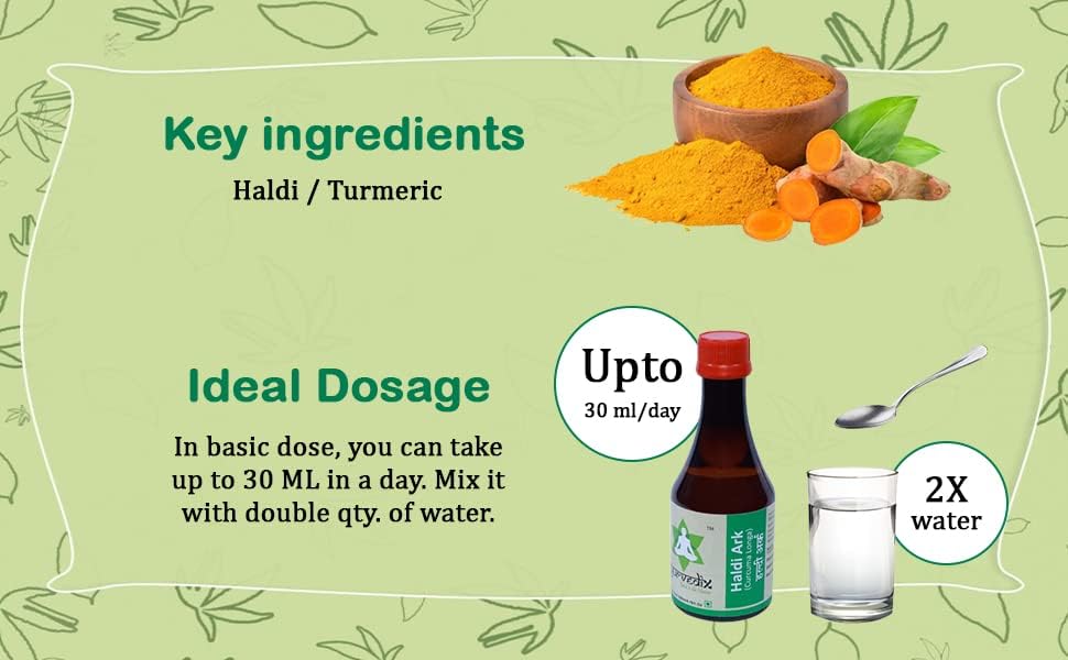 Image of Haldi Ark 400 ml | Turmeric (Curcuma Longa) Hydrosol | Natural Antioxidant Support for Skin & Joint Wellness | Ayurvedic Herbal Liquid | FSSAI Certified