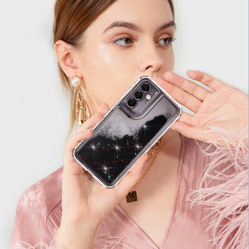 Designed for Galaxy A16 5G Phone Case with Liquid Glitter, 3-in-1 Military-Grade Protection & Sparkling Quicksand Design, Clear Anti-Yellowing Bling Samsung A16 5G Phone Case for Women 6.5” - image 2