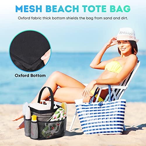 Eudele Mesh Shower Caddy Portable For College Dorm Room Essentials,Portable Shower Caddy Dorm With 8-Pocket Large Capacity,Shower Bag For Beach,Swimming,Gym-Black #TOP4