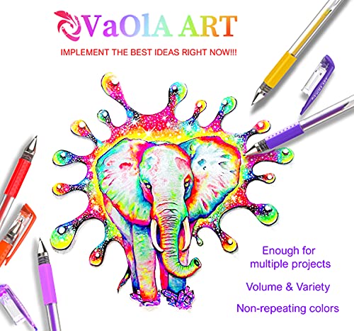 Glitter Gel Pens 48 Colors - Colored Pens For Adult Coloring - Book Pens For Women Girls And Kids - Cute Pens Set - Art Gel Pens School Supplies #TOP2
