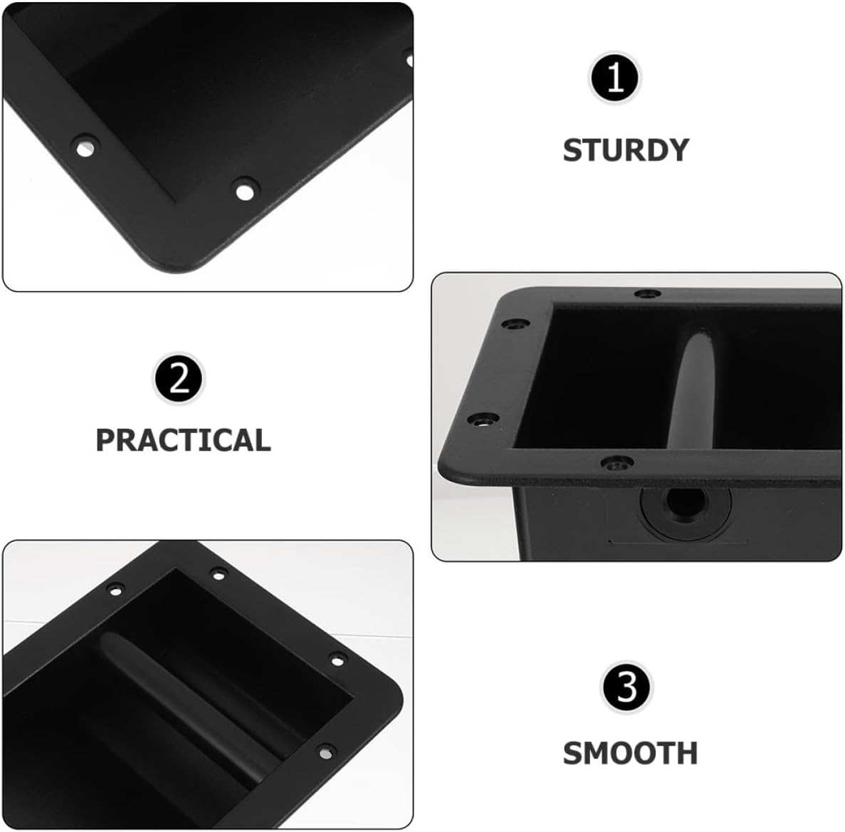 4pcs Plastic Speaker Side Handles Bucket Handle Replacement Accessories for Amplifier and Stage Speakers Sturdy Audio Cabinet for Live Sound Equipment