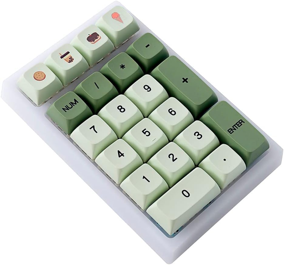 Seite view of the BOYI TD21 Numpad, showing the USB-C port and wireless mode switches.