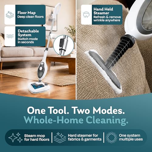 Image of Steam & Go 10-in-1 Multi-Surface Steam Mop - Deep Clean with Heat