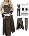 miccostumes Women's Dothraki Khaleesi Outfit Daenerys Targaryen Brown Cosplay Costume (Women l)