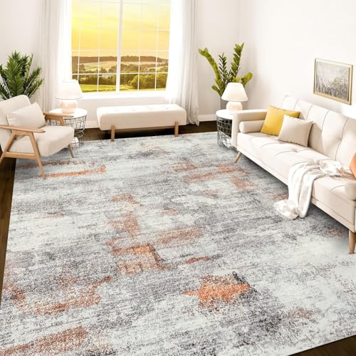 Istana 9x12 Area Rug - Grey Multi 9 x 12 Area Rugs for Living Room - Foldable 9x12 Rugs for Bedroom/Living Room Rug - Stain Resistant Washable Rugs - Eco-Friendly Area Rugs