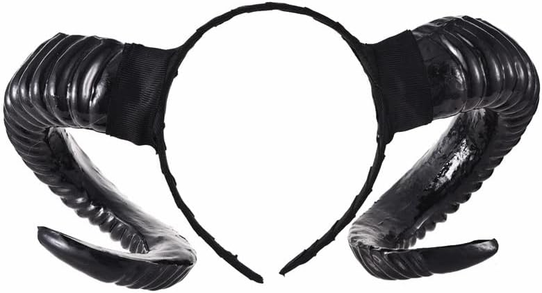 Halloween Gothic Devil Headband Sheep Horn Hairband Cosplay Accessories For Party Cosplay Costume Headpiece - Image 2