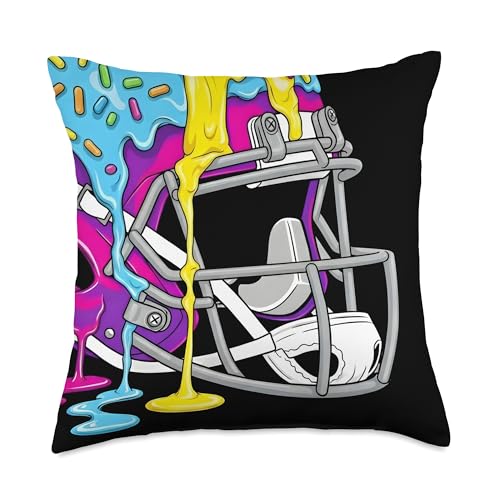 Ice Cream Drip Lineman Football Stuff Boys QB RB WR Drippy Throw Pillow