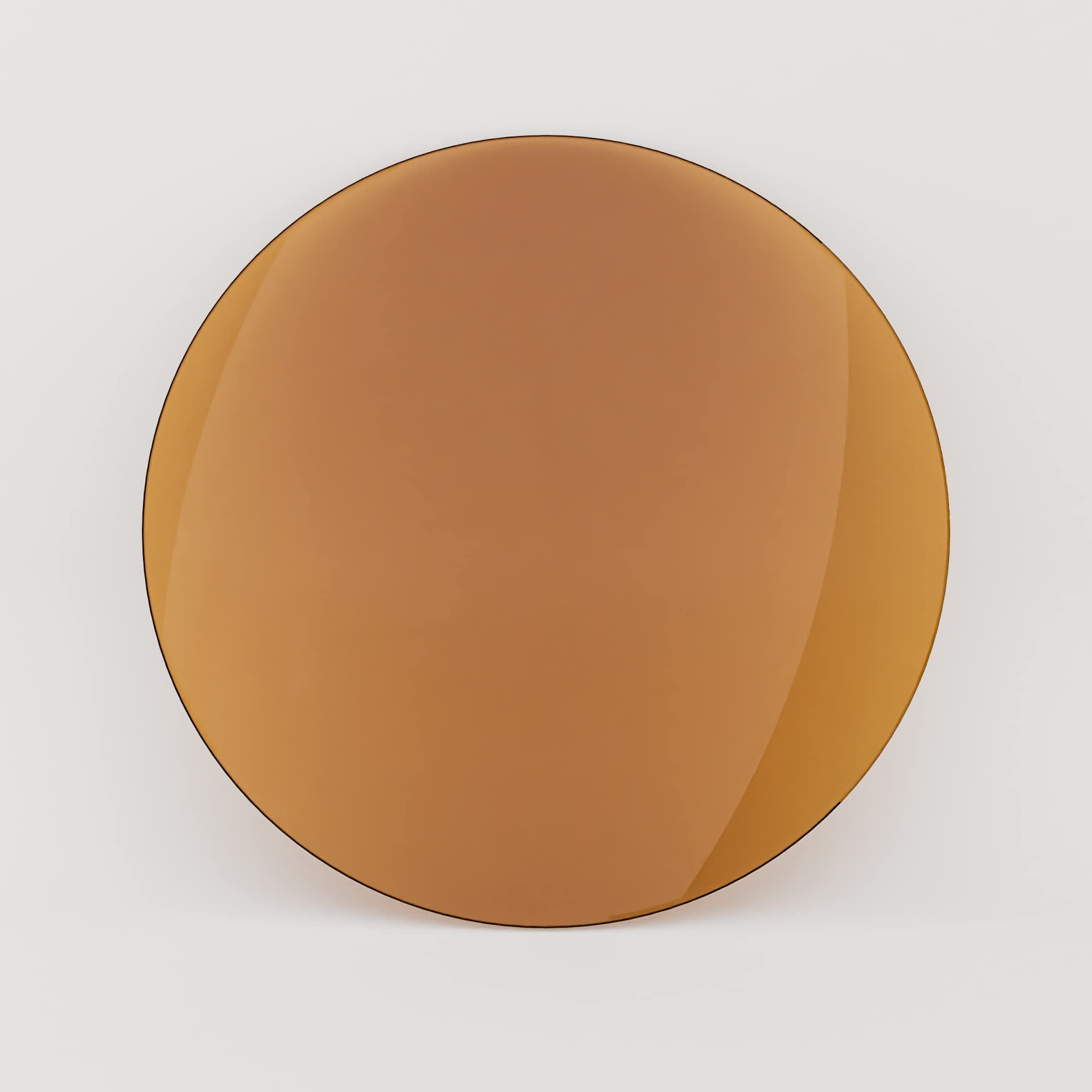 Tint Bronze Custom Cut Round Glass 1/4