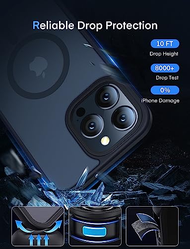 Mgnaooi Magnetic Case For Iphone 12 Pro Max Case [Mil-Grade Drop Tested & Compatible With Magsafe] Translucent Matte Back With Aluminum Alloy Keys, Shockproof Phone 12 Pro Max Case 6.7 Inch, Black #TOP3