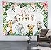 Maijoeyy 7x5ft Safari Baby Shower Decorations Jungle Safari Animals Baby Shower Photography Background It’s a Girl Backdrop Baby Shower Party Backdrop for Girl