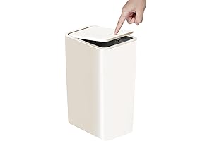Space-Saving Waste Basket in Pristine White: A Hygienic Solution for Your Home