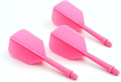 Miniatura 31 de ROST - Eje de dardos y vuelos integrados medianos, forma delgada, juego de 3 Verde