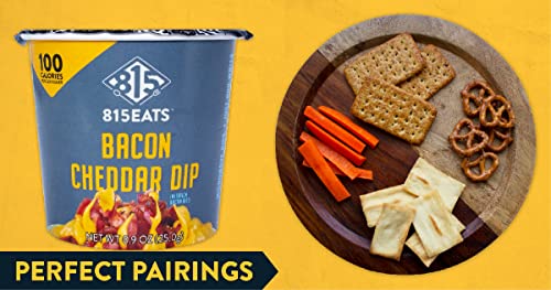 815Eats - Easy And Microwaveable Dips In 90 Seconds, 100 Calorie Snack Variety Pack, (Includes Two Cups Of Each Flavor; Black Bean & Jalapeño, Chili Con Queso, Bacon Cheddar, And Tuscan Bean | Total Of 8 Individual Cups) #TOP3