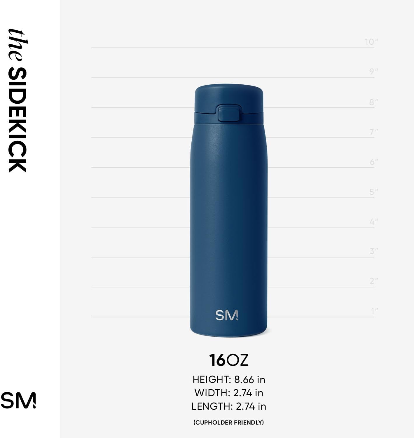 Simple Modern Sidekick Travel Coffee Mug | Ceramic-Lined Insulated Stainless Steel Tumbler | Leak-Proof and Cup Holder Friendly | 16oz, Slumberland - Image 6