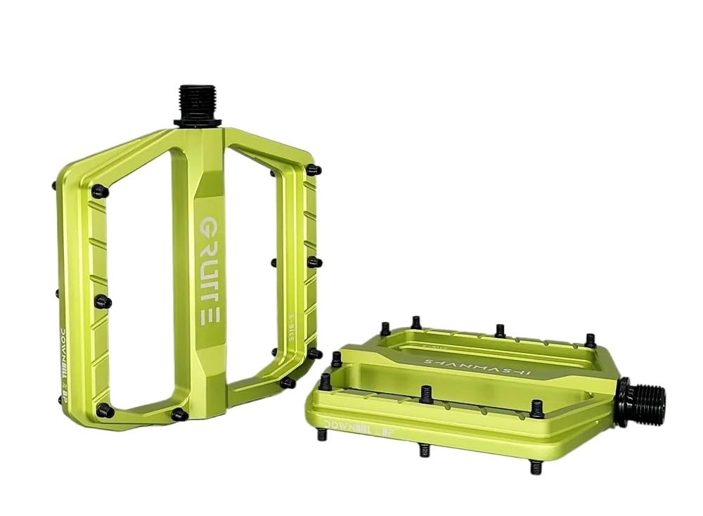 JIASHUNHE Bike Pedals Mountain Bike Comfort Pedal Bearing Bicycle Flat Aluminum Alloy(Green)