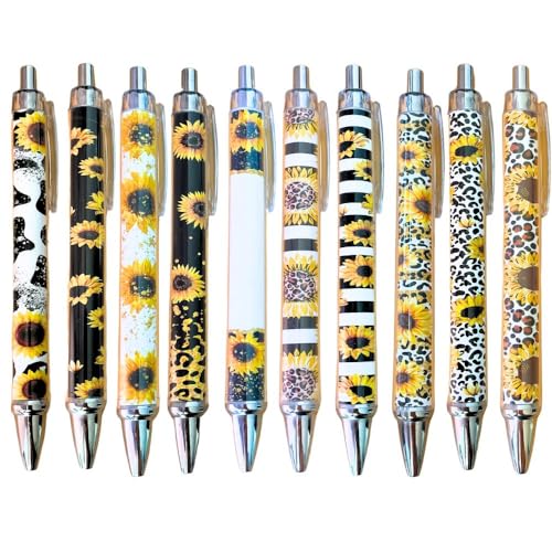 10PC Sunflower Pens Sunflowers Pen for Women Teacher Appreciation Gifts Work Office Desk...