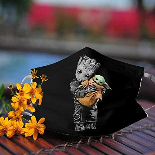 Face Mask Baby Yoda And Groot Mash Face Mask Face Cover Funny Print Face Mask - Washable, Reusable Cloth Masks, Neck Gaiter Nose Cover for Adult Kids