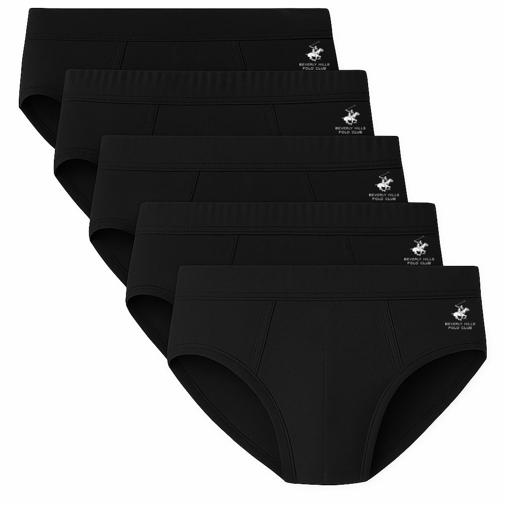 Beverly Hills Polo Club mens Beverly Hills Polo Club Men's 5 Pack Low Rise Brief