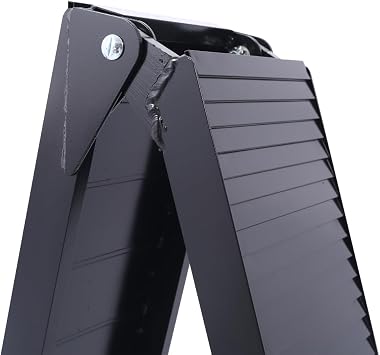 2pcs 80x12 Portable Loading Ramps, Black Coating Truck Ramps for Pickup Trucks 1500 LBS Capacity Aluminum Folding Ramps with Buckle and Rivet Nonslip Surface for ATVs, Snowblower, Lawn Mowers, UTVs