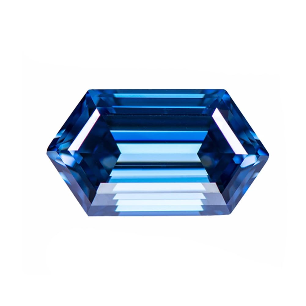 Pierre libre en moissanite hexagonale 3ct pour la création de colliers et bagues