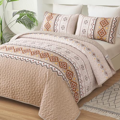Juego de edredón estampado geométrico 3 piezas YS01AC080865K3U-A para cama 2