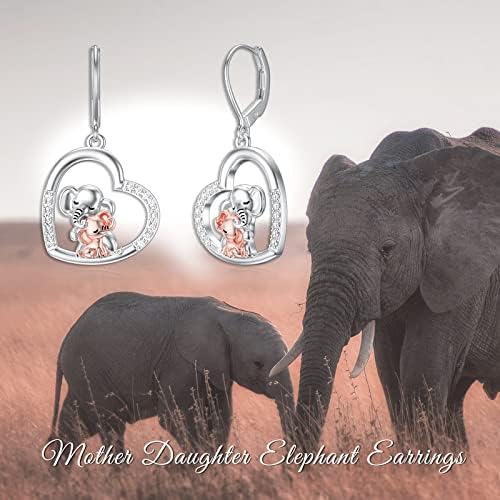 Elephant/koala/Fox Leverback Earrings for Women Girls Sterling Silver Cute Animals Earrings Mother Daughter Jewellery Gift