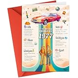 FestySpark Regalo di compleanno originale – Un incredibile viaggio nel 1977 – Idea regalo 49 anni donna e uomo – Biglietto compleanno 49 anni donna e uomo – Decorazione compleanno 49 anni