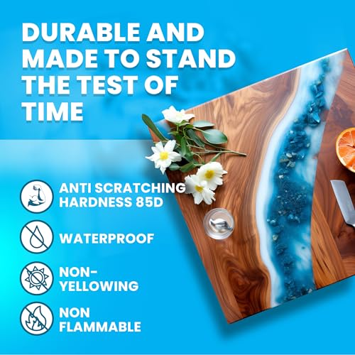 NAKED FUSION Epoxy Resin Art Crystal Clear Formula - The Artist's Resin for Coating, Casting, Art, Geodes, Tabletop, Bar Top, Live Edge Tables, River Tables - Non-Toxic - 1 Gallon Kit