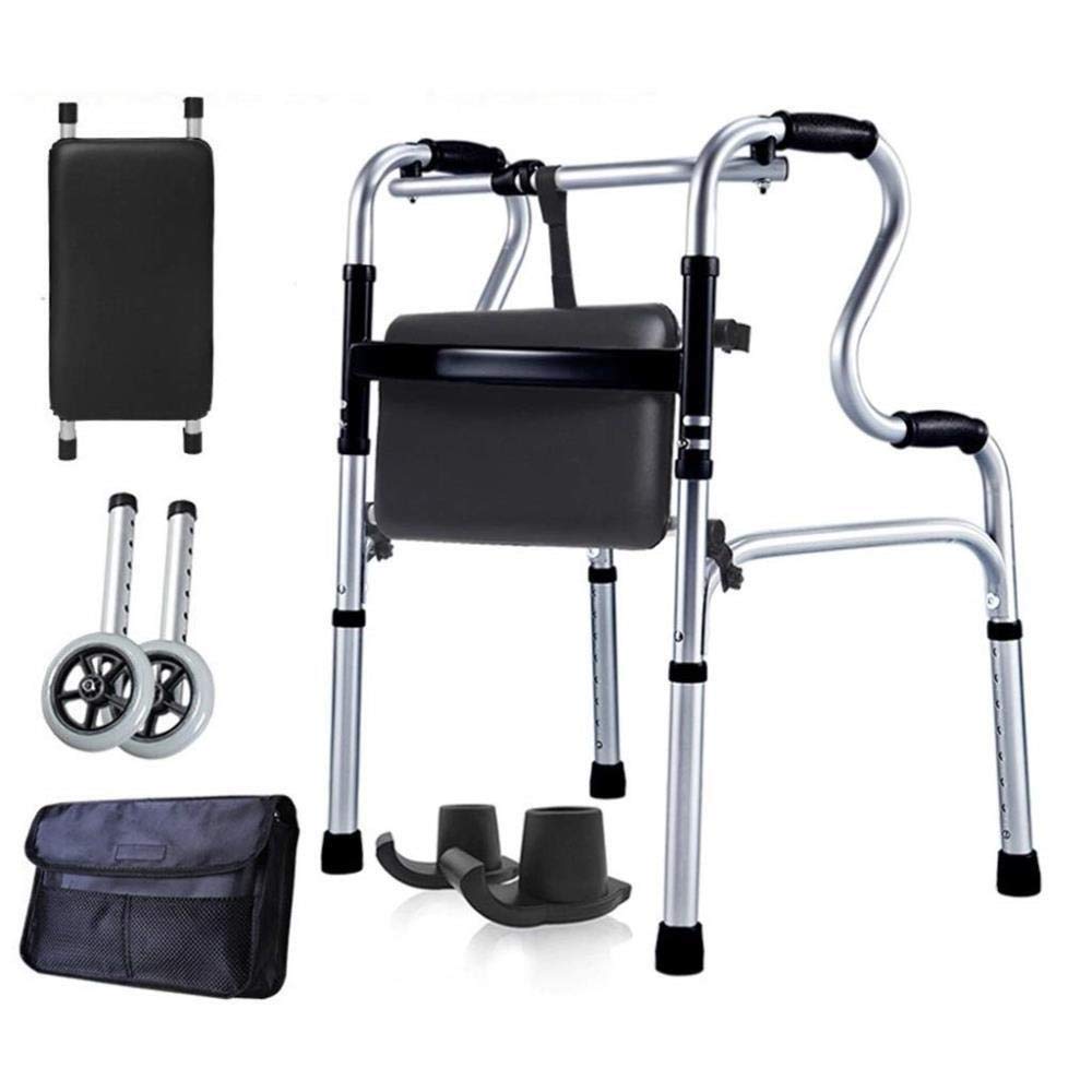 Buy YBlame Elderly Rehabilitation Folding Walker With Seat, Toilet