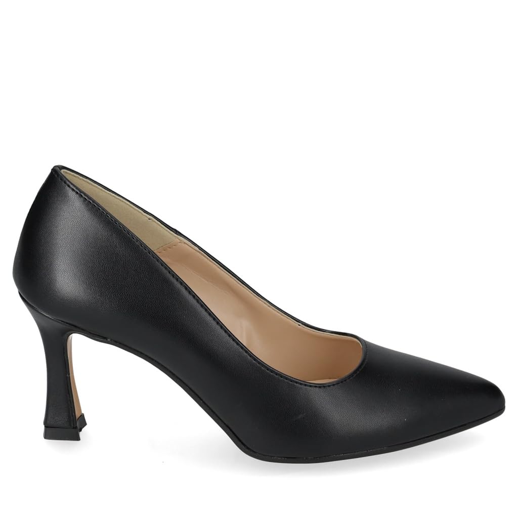Valleverde 19100A Decollete Cerimonia Donna Pelle Sintetica Nero Tacco Stiletto 8Cm Suola Gomma