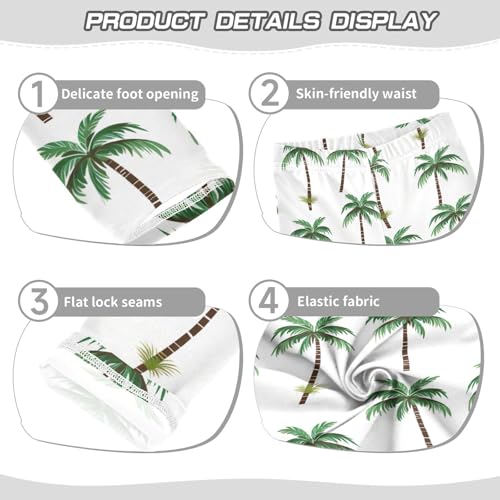 Kids High Waist Palm Tree Leggings for Toddler Girls 4T 202b33103