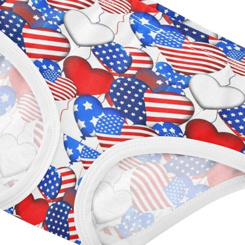 Joisal Cotton Toddlers Underwear Floral Heart Balloon Patriotic America Cute Panties Girl Fancy Kids Briefs Undies 2t4