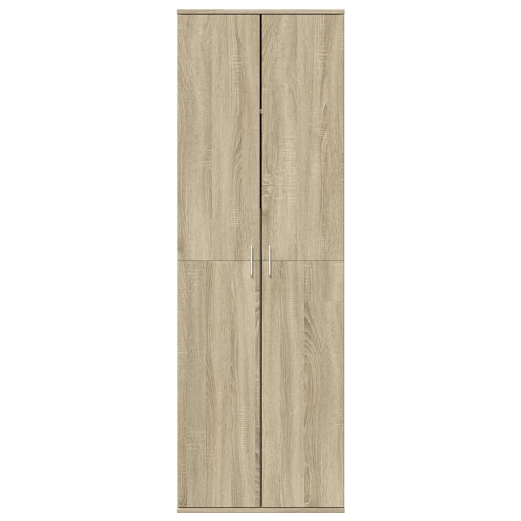 Armario Multiusos de 2 Puertas, Armario de Limpieza y Almacenaje, Madera de Ingeniería Roble Sonoma, 60x35x180 cm