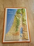 Raised Relief 3D Topographic Map of the Holy Land