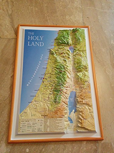Raised Relief 3D Topographic Map of the Holy Land