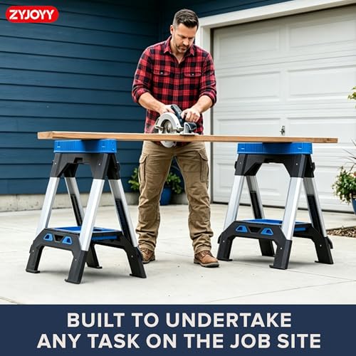 ZYJOYY Adjustable Height Saw Horses