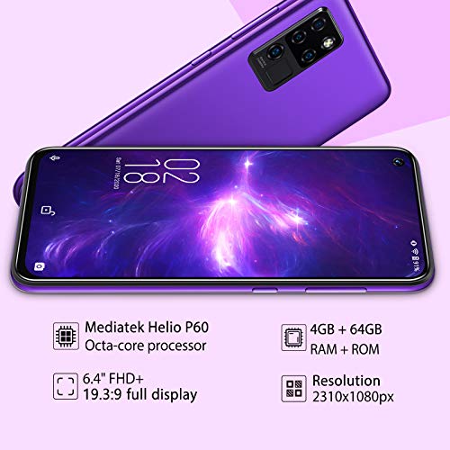OUKITEL C21 Unlocked Cell Phones, 64GB/4GB Helio P60 20MP Selfie Unlocked Smartphone Dual Sim Android Mobile Phones with 6.4'' FHD+ Octa Core 4000mah Face ID + Fingerprint International Version