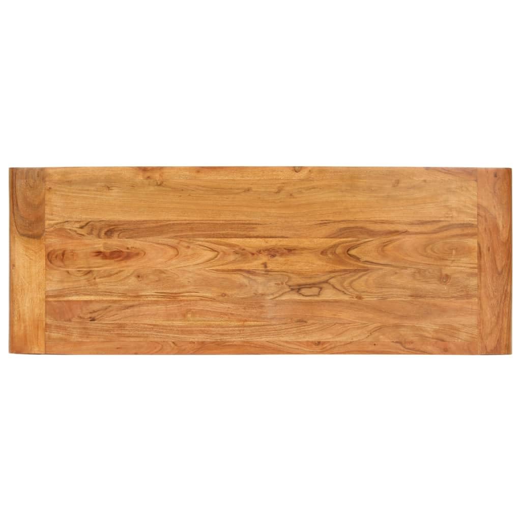Tavolo consolle 110 x 40 x 76 cm in legno di acacia massiccio | Finitura Miele, Rustico, Grano unico, Robusto, Per Soggiorno O Introduzione