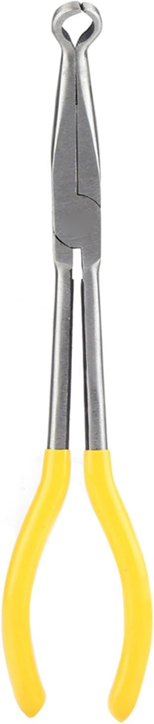 Curved Nose Long Pliers, 270mm Extra Long Pliers 45/90 Degree Bent Nose or O-shape Tip Craft Repairing Tool (O-shape)