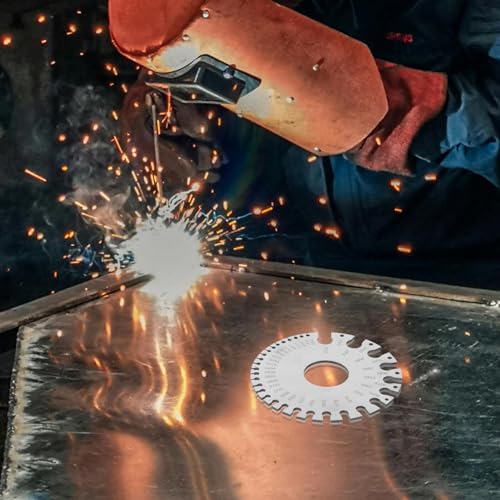 iplusmile 3 piezas calibrador de espesores para soldadura, herramienta precisa de medición de metal para aplicaciones de soldadura e instrumento portátil de calibre de alambre para inspección de costuras miniatura 7