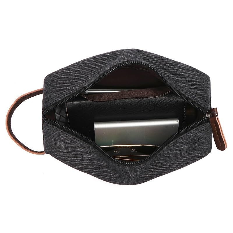 Borsa da Toilette da Uomo in Tela, Borsa da Viaggio per Articoli da Toilette da Donna, Cosmetici, Trucco, Prodotti di Bellezza, Kit da Viaggio Impermeabile, Organizer da Barba, BOR