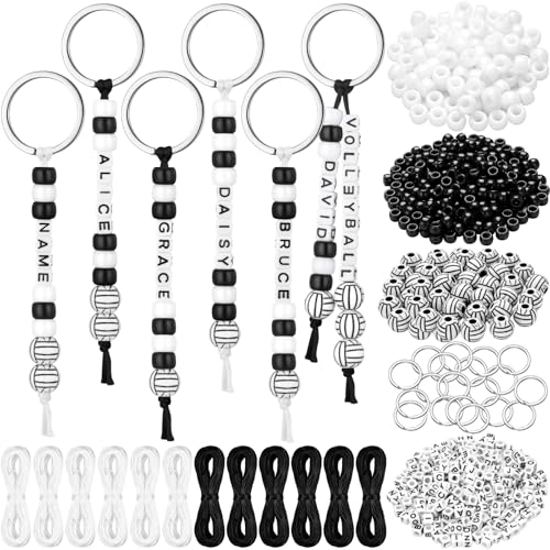 Landical 564 Pcs Volleyball Keychain Making Kit DIY Volleyball Bead