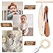 POVETIRE 30 Pack 2.5 Inch Wood Rings with Clips for Hanging Baby Headband Hair Accessories Baby Bib NecklaceJewelry Hat Holder