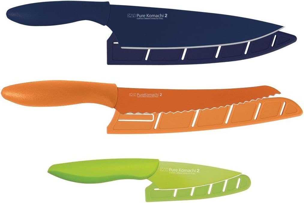 2 3pc Essential Knife Set - 8" Cook's, 8" Bread & 3.5" ParingF