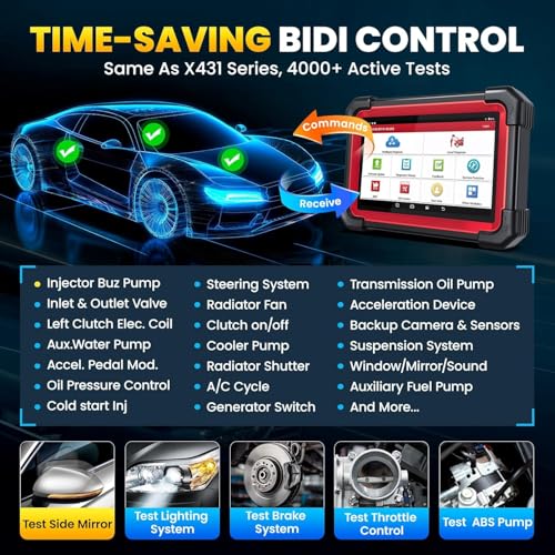 Miniatura 5 de Launch X431 Crp919ebt Obd2 Diagnosis Coche De Sistema Completo Con Control Bidireccional, Míquina Nivel-Oe, Canfd Doip, Fca, 31 Servicio De Reinicio, Codificación Ecu, 2 Años Actualización, Bluetooth