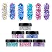 HITOP Christmas Party Favors Cosmetic Glitter, 2 Pack Body Glitter with 1 Fix Gel, Rave Makeup Face Glitter Festival For Women, Christmas Gifts For Teen Girls (6 Pack-set 4)