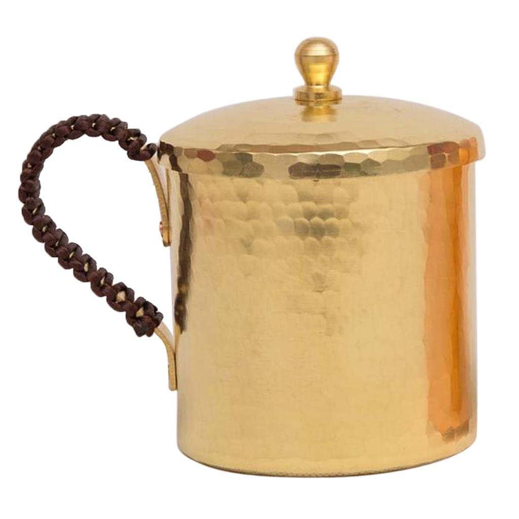 Becher für Kaffee Und Tee mit Deckel, Küchenbar Zubehör, Kupfer, Messing 350ml