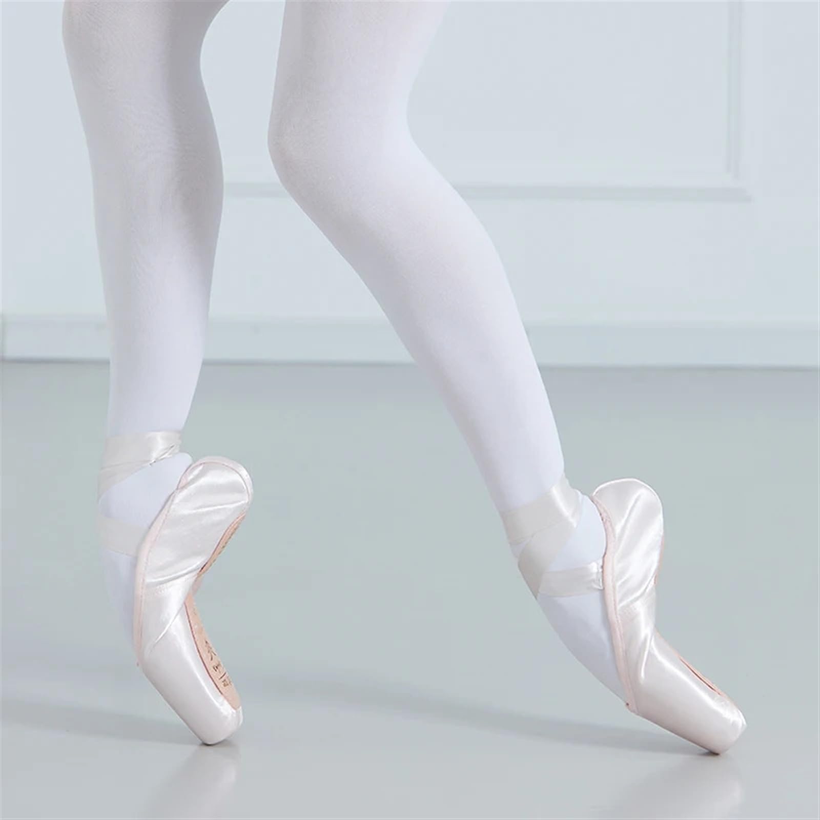 Chaussons de Danse Demi-Pointes for Adultes, Filles et Femmes, Chaussures de Danse de Ballet for débutants, en Satin(Pink,10)