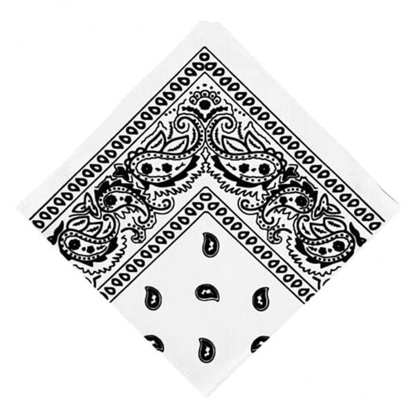2Xunisex Cotton Paisley Bandana Cowboy Head Scarf Head Wrap White | Womens Accessories | Scarves & Wraps-image-8