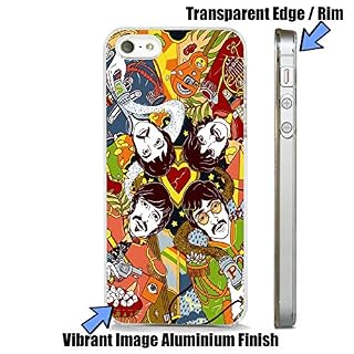 R M ARTS Coque pour téléphone avec Bord Transparent Motif Beatles, Transparent, IPHONE Se - Les Beatles, Paul McCartney, John Lennon, RIngo Starr, George Harrison R M ARTS Coque pour téléphone avec Bord Transparent Motif Beatles, Transparent, IPHONE Se – Image 2